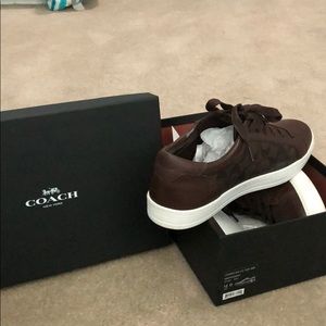 BROWN SIZE 12 COACH SHOES (men’s)